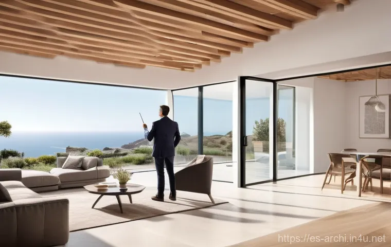 건축 프로젝트 협상 스킬 - **Prompt:** A female architect, in her late 30s, with a thoughtful and empathetic expression, is sea...